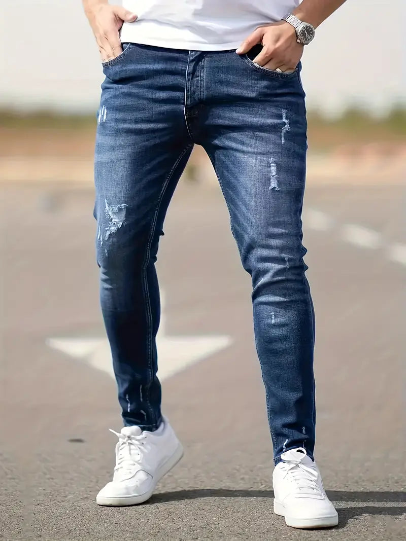 Hardfell | Christopher - skinny jeans with rips for men