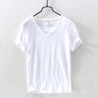 Hardfell | White V-neck T-shirt for men