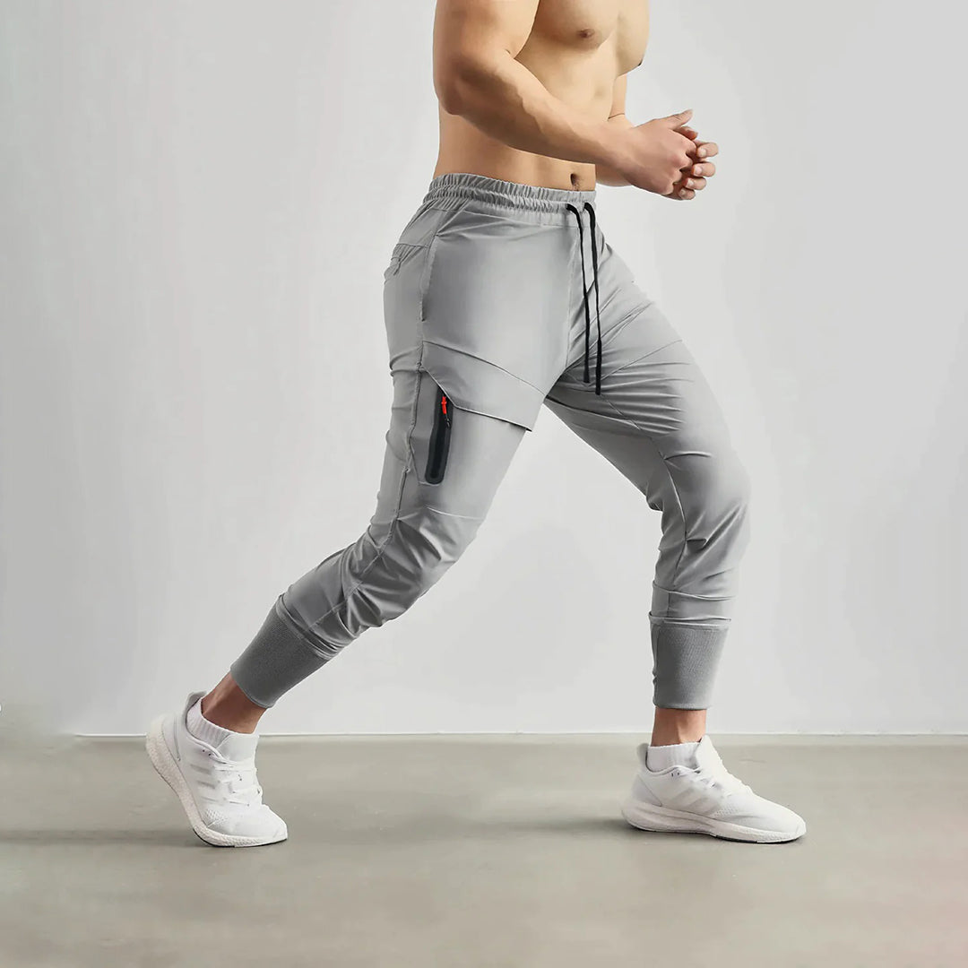 Hardfell | Gray slim-fit sports trousers