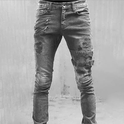 Hardfell | Gothic buckle jeans