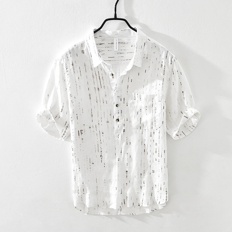 Hardfell | White men's shirt with texture