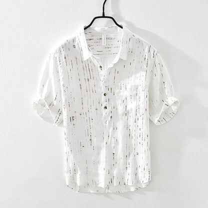 Hardfell | White men's shirt with texture