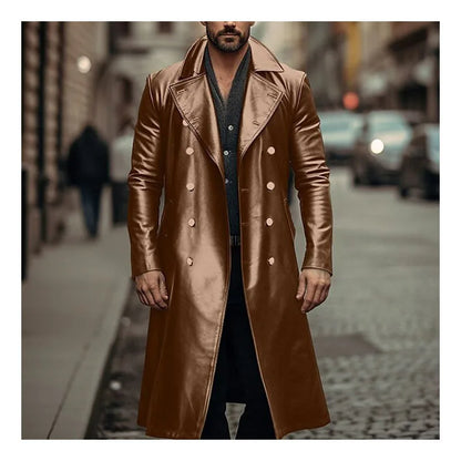 Hardfell | Long leather jacket