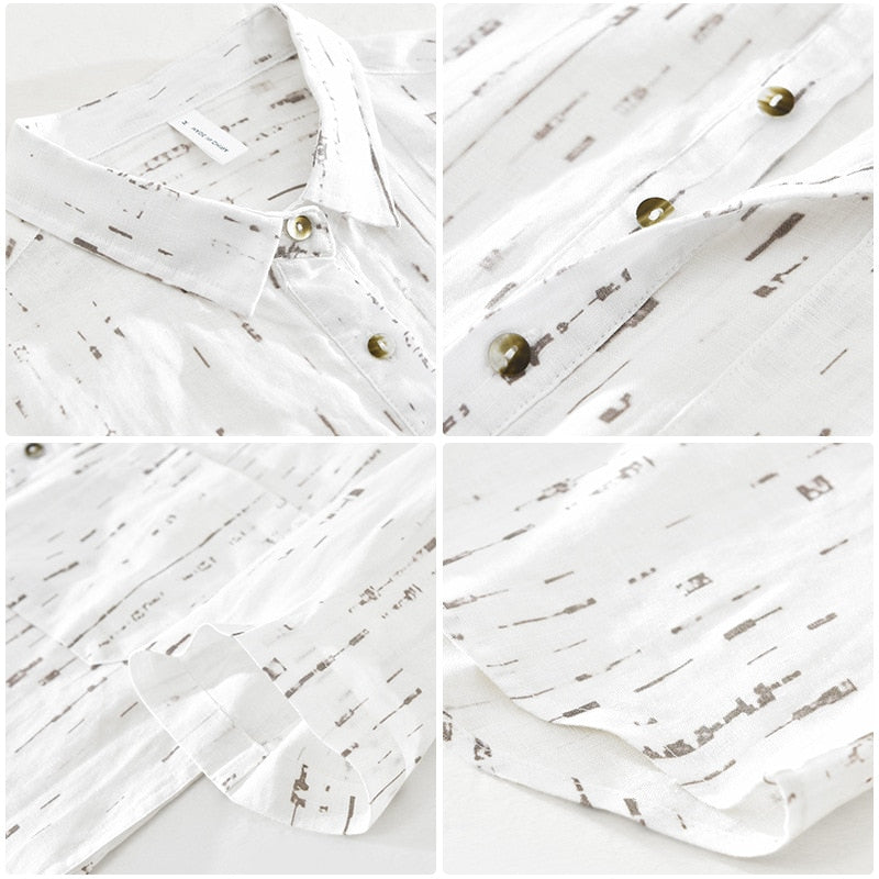 Hardfell | White men's shirt with texture