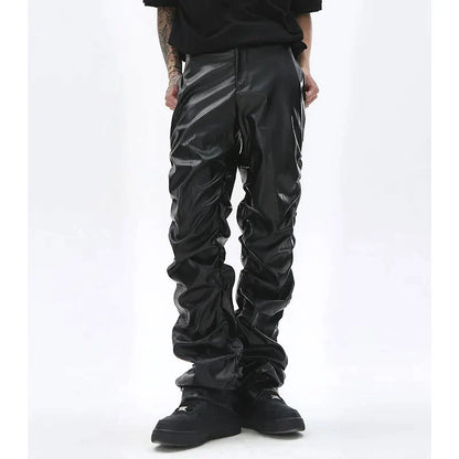 Hardfell | Pleated leather pants