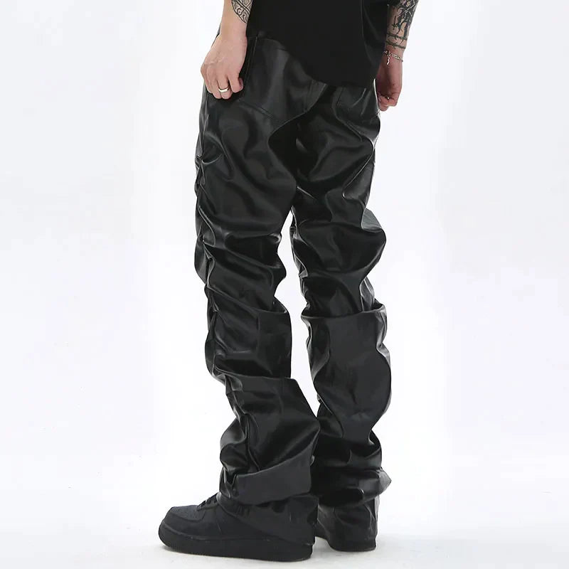Hardfell | Pleated leather pants