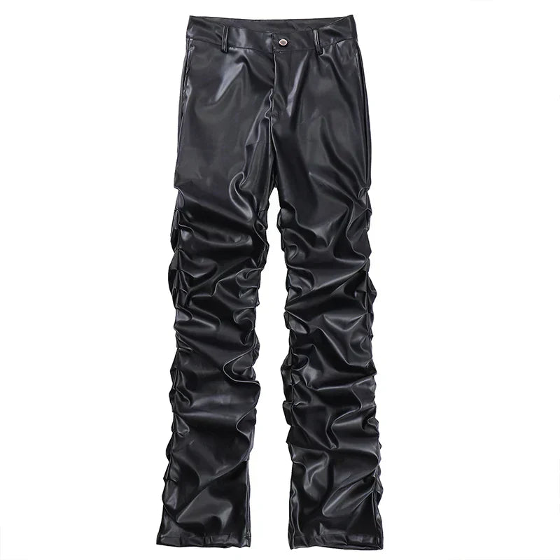 Hardfell | Pleated leather pants