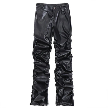 Hardfell | Pleated leather pants