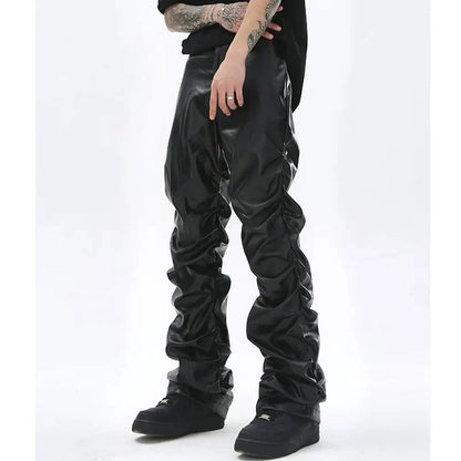 Hardfell | Pleated leather pants