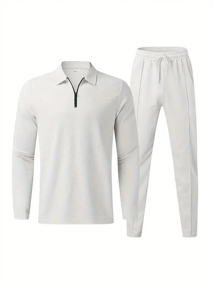 Hardfell | White casual set with sweatshirt and pants
