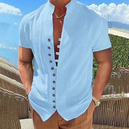 Hardfell | Men's Henley shirt with unique button placket and soft cotton
