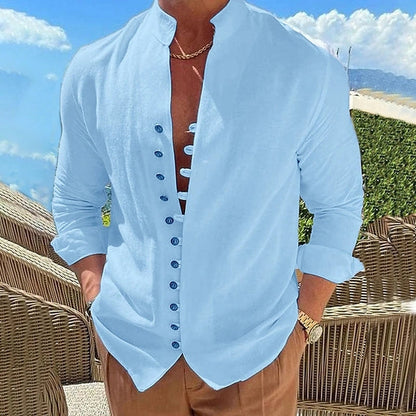 Hardfell | Men's Henley shirt with unique button placket and soft cotton