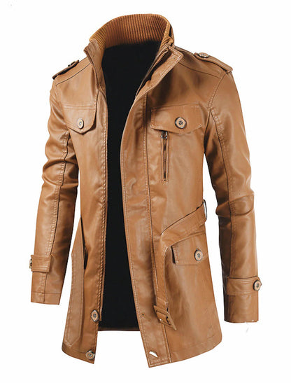 Hardfell | long leather jacket for men
