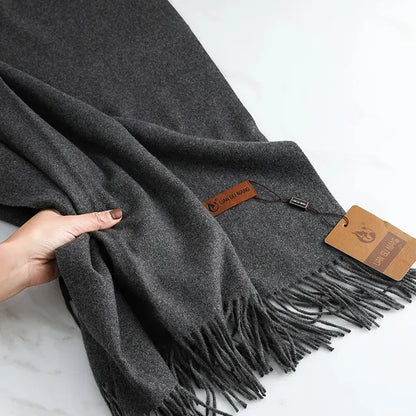 Hardfell | Plain cashmere winter scarf
