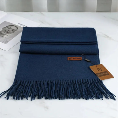 Hardfell | Plain cashmere winter scarf
