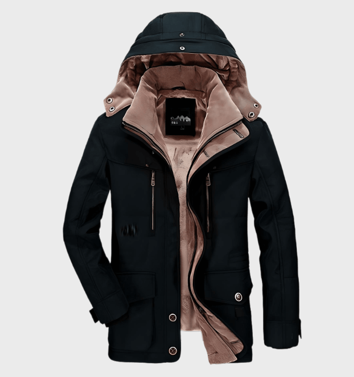 Hardfell | Hugo - thick winter jacket with hood for men with jacket with deep pockets