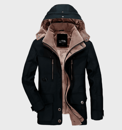 Hardfell | Hugo - thick winter jacket with hood for men with jacket with deep pockets