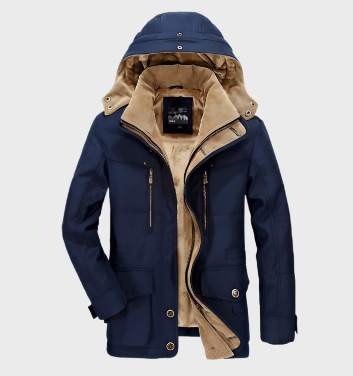 Hardfell | Hugo - thick winter jacket with hood for men with jacket with deep pockets