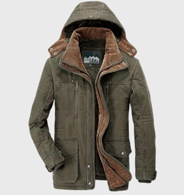 Hardfell | Hugo - thick winter jacket with hood for men with jacket with deep pockets