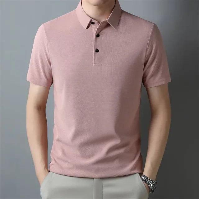 Hardfell | Men's leisure waffle polo shirt with anti-pilling