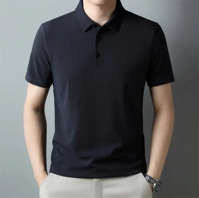 Hardfell | Men's leisure waffle polo shirt with anti-pilling
