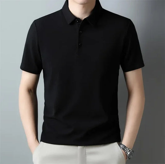 Hardfell | Men's leisure waffle polo shirt with anti-pilling