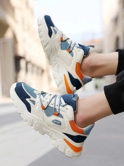 Hardfell | Men's sneaker with front strap and light contrast stitching