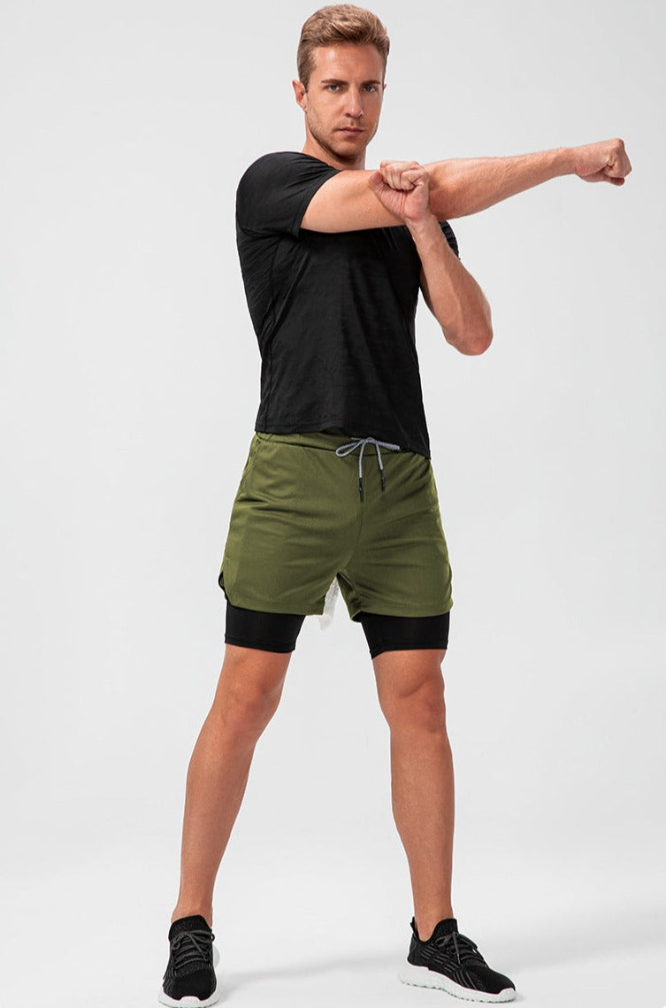 Hardfell | Trendy camouflage shorts with drawstring