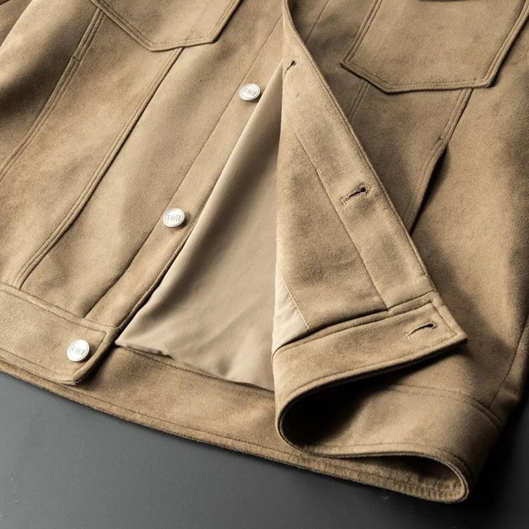Hardfell | Suede jackets unisex with buttons for every season for women