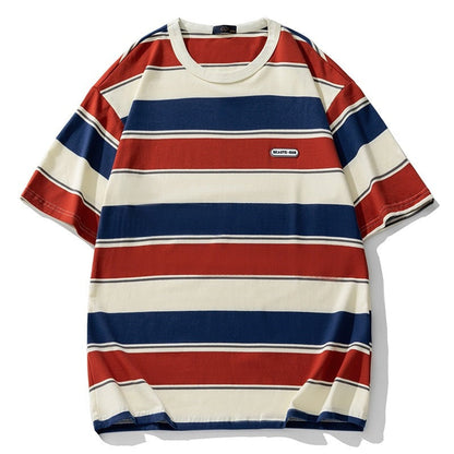Hardfell | Max's unisex striped oversize T-shirt in pure cotton