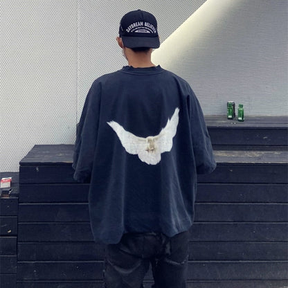 Hardfell | Luka's Frösche Treibgut streetwear vintage T-shirt with loose cut and pigeon print