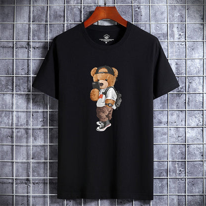 Hardfell | Marku's Men's Short Sleeve T-Shirts Funny Bear Harajuku Style Cotton Tops