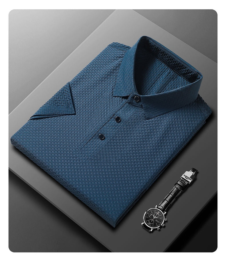 Hardfell | Andrea's High quality ice silk polo men's leisure short sleeve t-shirt