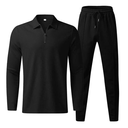 Hardfell | Stylish men's set with fashionable long-sleeved shirt and matching trousers
