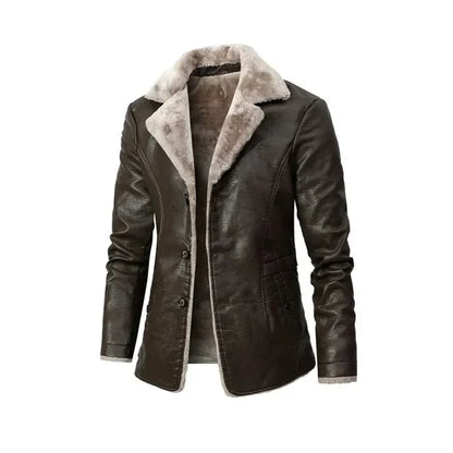 Hardfell | Fashionable leather winter jacket for men