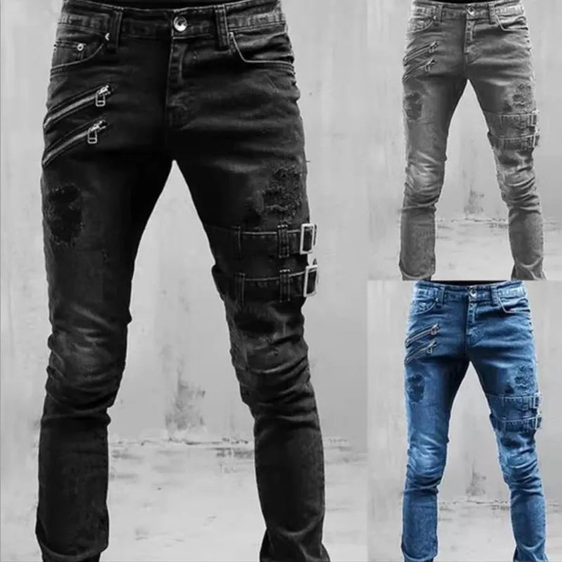 Hardfell | Gothic buckle jeans