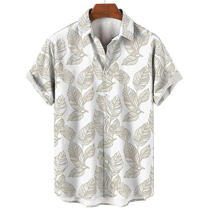 Hardfell | Floral Hawaiian shirt in white