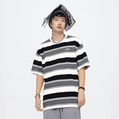 Hardfell | Max's unisex striped oversize T-shirt in pure cotton