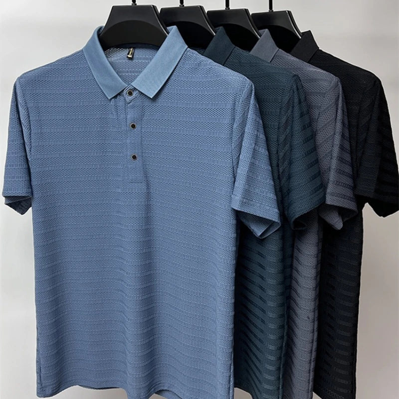 Hardfell | ABRAHAM - Men's polo shirt in premium silk - comfort and durability