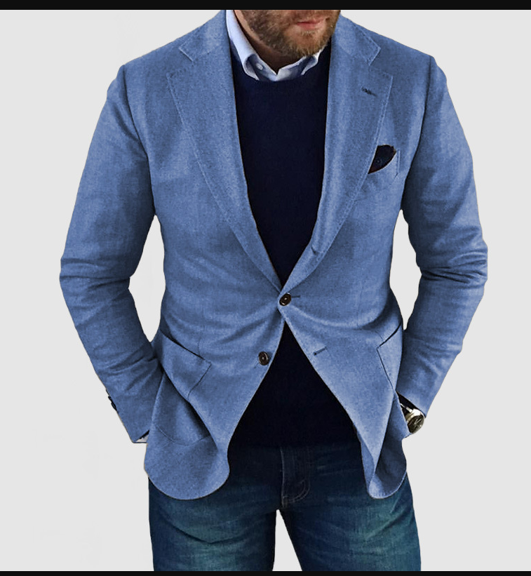 Hardfell | men's cardigan with casual buttons, pockets and lapel collar, solid color, long sleeves