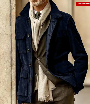 Hardfell | Classic men's suede jacket with button closure