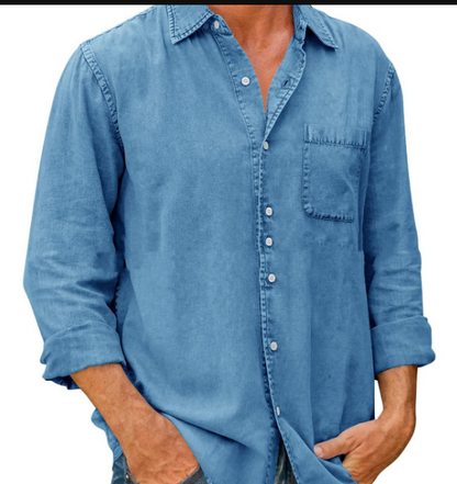 Hardfell | Alexander - jeans long sleeve shirt for men