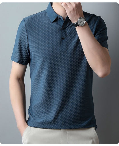 Hardfell | Andrea's High quality ice silk polo men's leisure short sleeve t-shirt