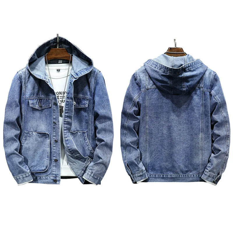 Hardfell | Denim jacket with hood