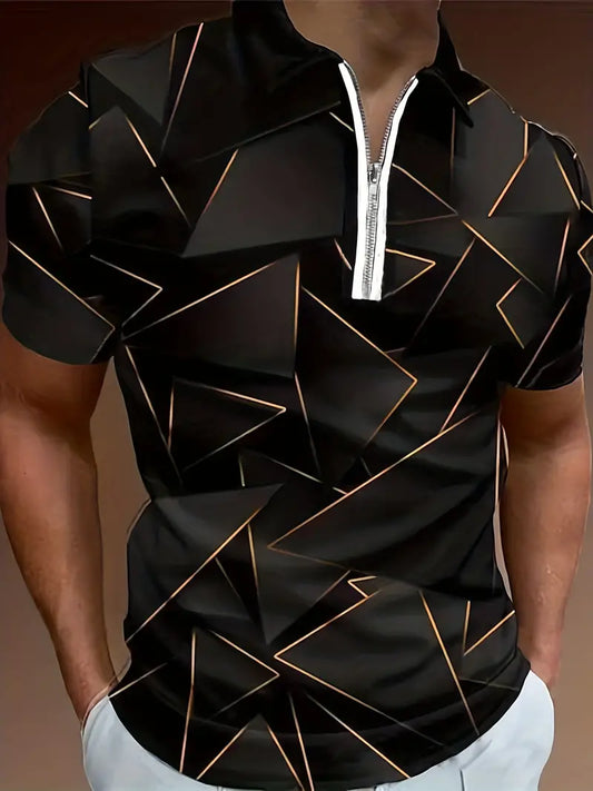 Hardfell | Jovan - casual short-sleeved shirt with geometric pattern