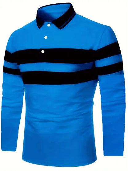 Hardfell | Christopher - casual colorblock long sleeve shirt