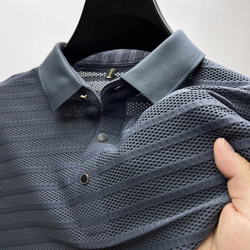 Hardfell | ABRAHAM - Men's polo shirt in premium silk - comfort and durability