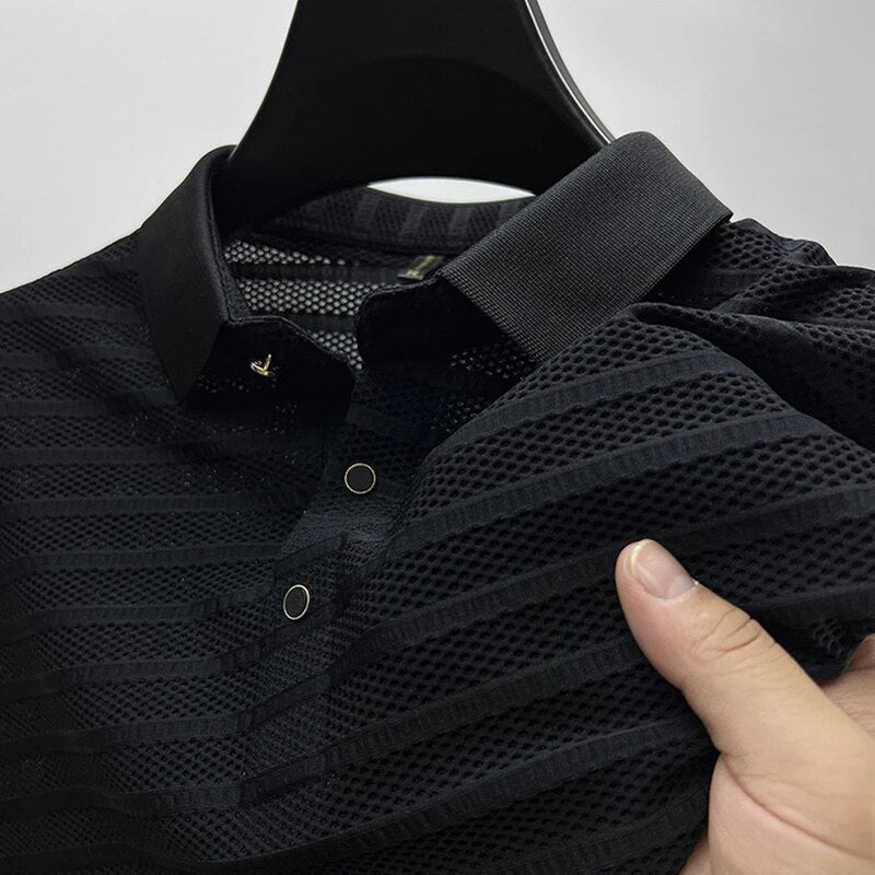 Hardfell | ABRAHAM - Men's polo shirt in premium silk - comfort and durability