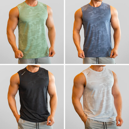 Hardfell | Green camouflage tank top for men