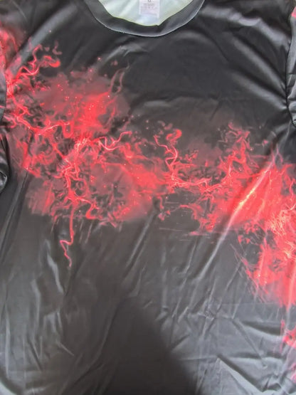 Hardfell | Kevin - t-shirt with red graphic round neck